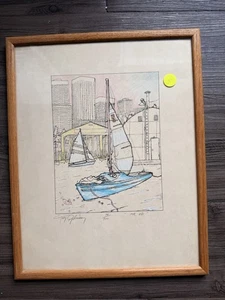 Tim Robinson signierter Druck „MR. ED" - Limited Edition Segelboot Art 74/200. (C28) - Bild 1 von 4