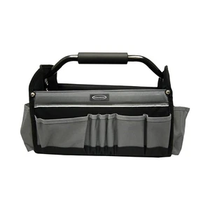 15" Collapsible Tool Tote, Grey and Black Tool Tote Bag, 22015 - Bild 1 von 5