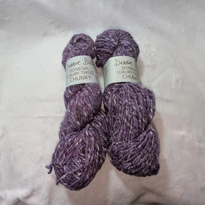 Debbie Bliss Donegal Luxus Tweed Chunky Garn Farbe 33504 Lila 2 Hanks - Bild 1 von 4
