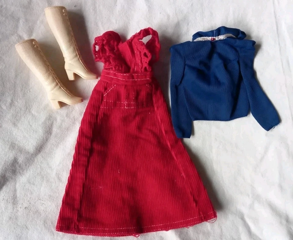 BARBIE OUTFIT ORIGINALE: ANNO 1972, "O-BOY CORDUROY" 3 PEZZI, # 3486 - Immagine 1 di 4