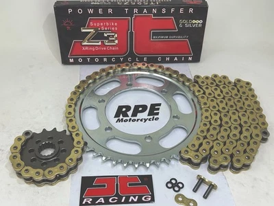 2006-2025 Kawasaki EX650 650R NINJA JT Z3 Gold 520 Xring CHAIN AND SPROCKETS KIT - Imagem 1 de 4