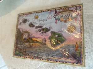 Vintage Hawaiian Color Islands Map 3 1/2”X2 1/2” Magnet. Sealed In Pkg. - Picture 1 of 5