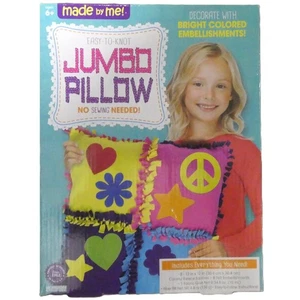 Made By Me leicht zu knoten Jumbo bunte Verzierungen Fleece Jumbo Kissen - Bild 1 von 6