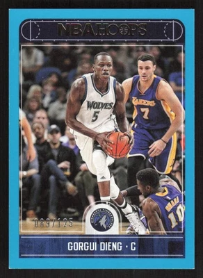 2017-18 Hoops Gorgui Dieng Teal #/125 #222 Card - Image 1 of 2