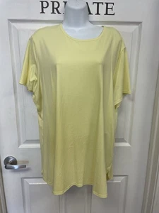 J.Jill ShirtTail Tee Damen Plus 2X Gelb Fit Progress Pima Cotton Stretch ## - Bild 1 von 4