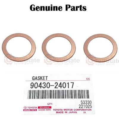 Genuine Fortuner TGN51 TGN156 KUN51 KUN50 KUN156 Front Diff Drain Plug Gasket x3 - Image 1 of 3