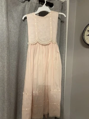 Vintage Light Pink sleeveless little girls dress size 6 - Image 1 of 4