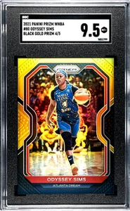 2021 Panini Prizm Wnba #80 Odyssey Sims Black Gold Prizm #/5 SGC 9.5 - Picture 1 of 2