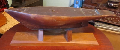 Antique Early 1900s Toy Sailboat Display on Stand 53cm Pond Boat Nautical Ship - Image 1 of 4