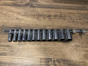 Snap-on 12Piece 3/8"dr 12Point Metric Socket Set FMS-19 FMS-8 - Picture 1 of 8