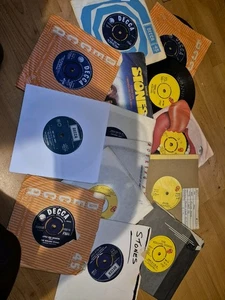 The Rolling Stones 7” Vinyl Job Lot X11 Inc Early 1960s Decca & 1970s Stones Lab - Picture 1 of 2