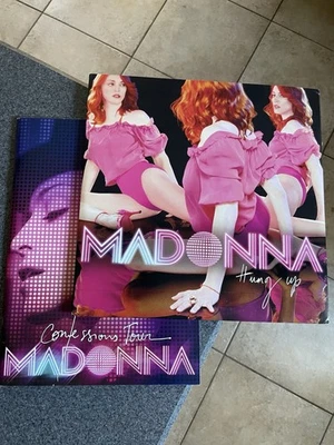 Madonna Hung Up Double Vinyl LP Confessions On A Dancefloor Tour Book Lot 2005 - Image 1 of 4