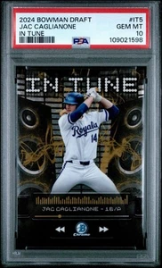 2024 BOWMAN DRAFT IN TUNE #IT5 RC SP - JAC CAGLIANONE - PSA 10 GEM MINT ROYALS - Picture 1 of 1