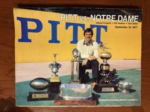1977 Notre Dame vs Pittsburgh Program Joe Montana National Champions Pitt - Picture 1 of 3