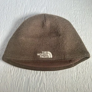 The North Face Logo Knit Skull Beanie One Size Brown Hat - Picture 1 of 12