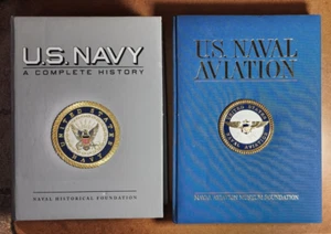 2 Large / Heavy US Navy History Books - A COMPLETE HISTORY & NAVAL AVIATION - Foto 1 di 24
