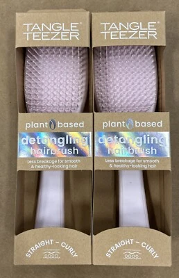 Juego de 2 cepillos de pelo Tangle Teezer Ultimate desenredante a base de plantas - púrpura/rosa Foto 1 de 4