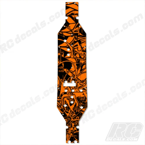 1/10 EXO Terra Buggy Axial Main Chassis Plate Protector Graffiti Orange AX30798  - Image 1 of 1