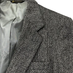 Harris Tweed Blazer Sport Mantel Jacke Herren 38R grau Fischgrät Adler Kleidung - Bild 1 von 15