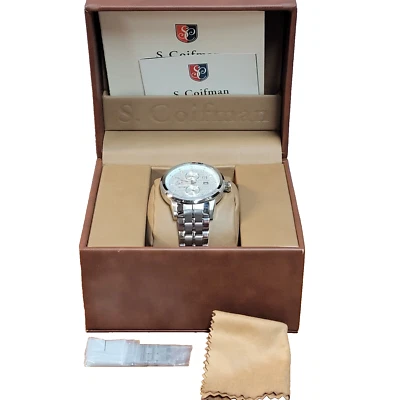 NEW  $595 Coifman Silver Steel Bracelet SC0412  Handsome & Elegant! - Image 1 of 4