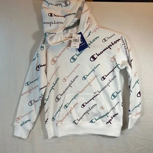 Champion Girls Kids' Size L Multicolor Logo Hoodie Sweatshirt NWT - Picture 1 of 9