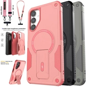 Für Samsung Galaxy A16 5G Stoßfest Robust Case Ständer Magnet Cover + Schlüsselband - Bild 1 von 44