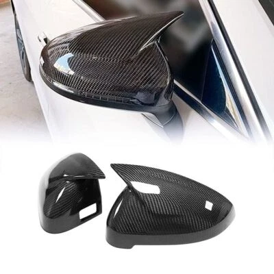 2X Carbon Fiber Car Side Mirror Covers For Audi A4 B9 S4 RS4 A5 S5 RS5 2017-2022 — 第 1/4 张图片