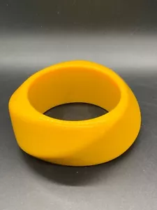 Gelb Vintage dickes Armband SCHÖNES STATEMENT STÜCK - Bild 1 von 4