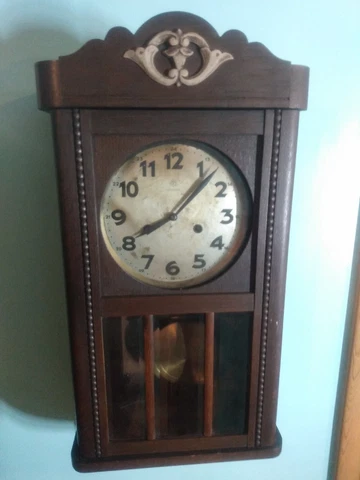 Junghans Oak Wall Regulator Clock Running Cover