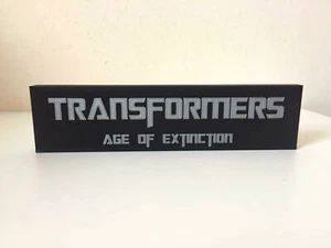 Transformers Age of Extinction Logo Movie Retro Display Text Memorabilia Stand - Picture 1 of 2