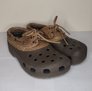 Crocs Boat Shoe Leather Upper Casual 