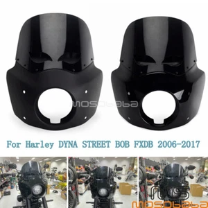 Headlight Fairing w/ Windshield + Headlight Blocks For Street Bob FXDB 2006-2017 - Bild 1 von 10