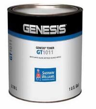 (1) Gallon Sherwin Williams GENESIS Toner GT1011 Arctic White UGLY CAN New