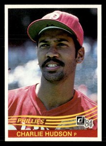 Charlie Hudson 1984 Donruss Rookie Card #448 Philadelphia Phillies
