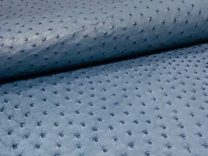 Ostrich Skin Leather French Blue Color Cf - Picture 1 of 4