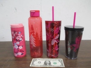 Lot of 4 Starbucks Tumbler Cups (3 used, 1 new) Excellent Condition - Picture 1 of 19