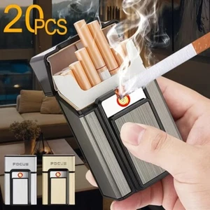 20pcs Cigarette Case Smoke Tobacco Box Lightweight with windproof lighter - Picture 1 of 11