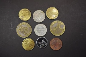9 misc.  Vintage Game Token variety - Picture 1 of 2