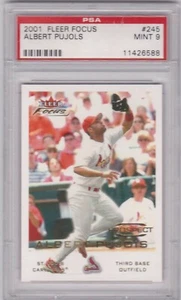 2001 Fleer Focus #245 Albert Pujols RC Rookie/999 PSA 9 neuwertig St. Louis Cardinals - Bild 1 von 2