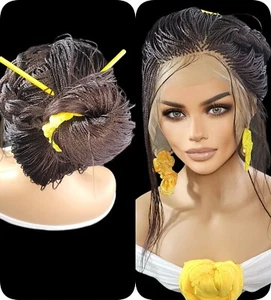 Braided Wigs in Black, Micro Millions Braids, Handcrafted, Lightweight. NWT - Picture 1 of 24