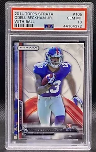 💎🔥 2014 Topps Strata ODELL BECKHAM JR RC With Ball SP PSA Gem Mint 10 🔥💎 - Picture 1 of 2