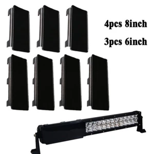50inch LED Light Bar Black Lens Covers 4x 8" + 3x 6" for Offroad ATV SUV Truck - Picture 1 of 8