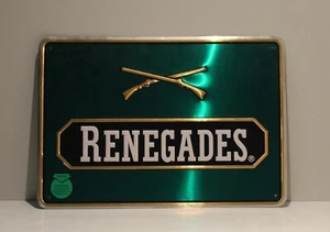 Renegades Smokeless Tobacco Metal Sign Advertising Green Guns Rectangle - Picture 1 of 4