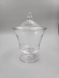 Vintage Fostoria Century glass Footed covered candy Jar - Picture 1 of 8