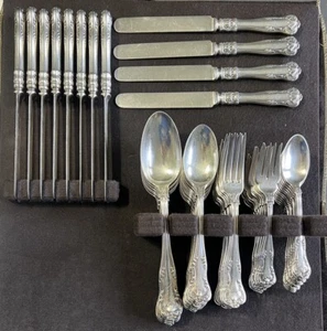 66 Teile-Gorham Electroplate Silverplate Besteck Set Pat. Regent 1902 - Bild 1 von 17