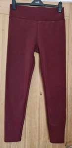 New wine fleece lined leggings size 14 - Picture 1 of 4