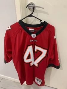 Tampa Bay Buccaneers John Lynch #47 Mitchell & Ness 2002 Throwback Jersey Large - Picture 1 of 5