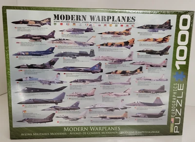 Modern Warplanes Puzzle 1000 Pieces New sealed EuroGraphics Fighter Jet Military - Image 1 of 4