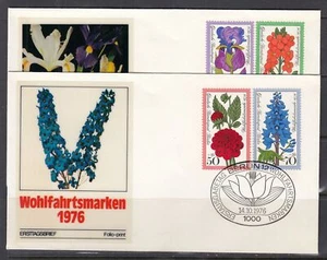 Berlin Scott 9NB128-31 Folio FDC - Flowers - Picture 1 of 1