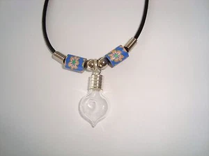 Collar de cuero Name on Rice corazón frasco personal día de la madre recuerdo medallón - Imagen 1 de 37